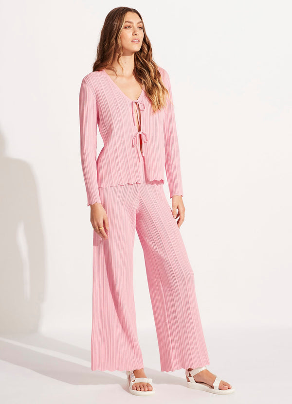 Crochet Knit Pant - Parfait Pink