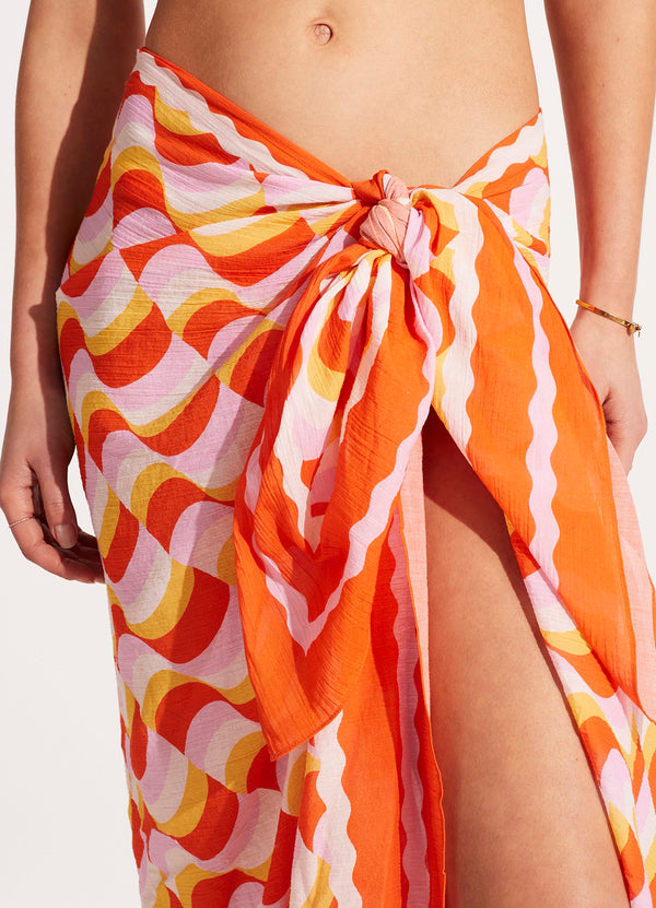 Modern Take Sarong - Mandarin