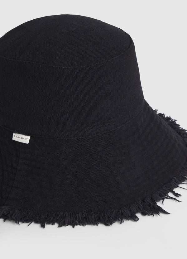 Fringe Bucket Hat - Black