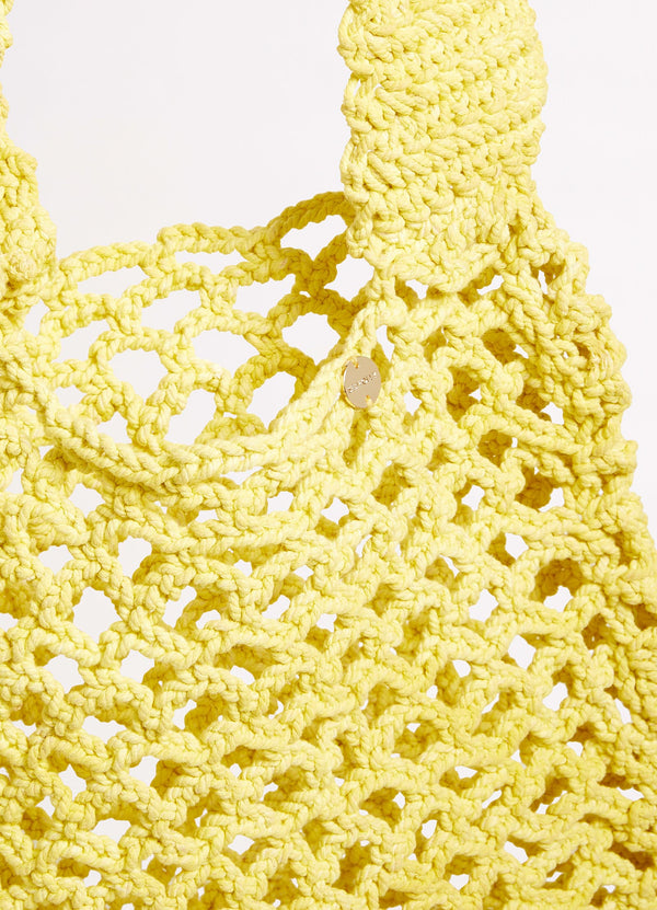 Plaited Rope Tote - Celery