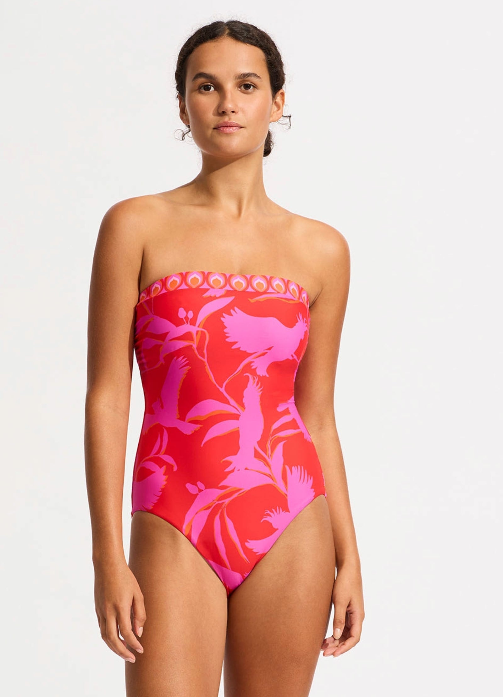 Birds Of Paradise DD Bandeau One Piece - Chilli Red – Seafolly