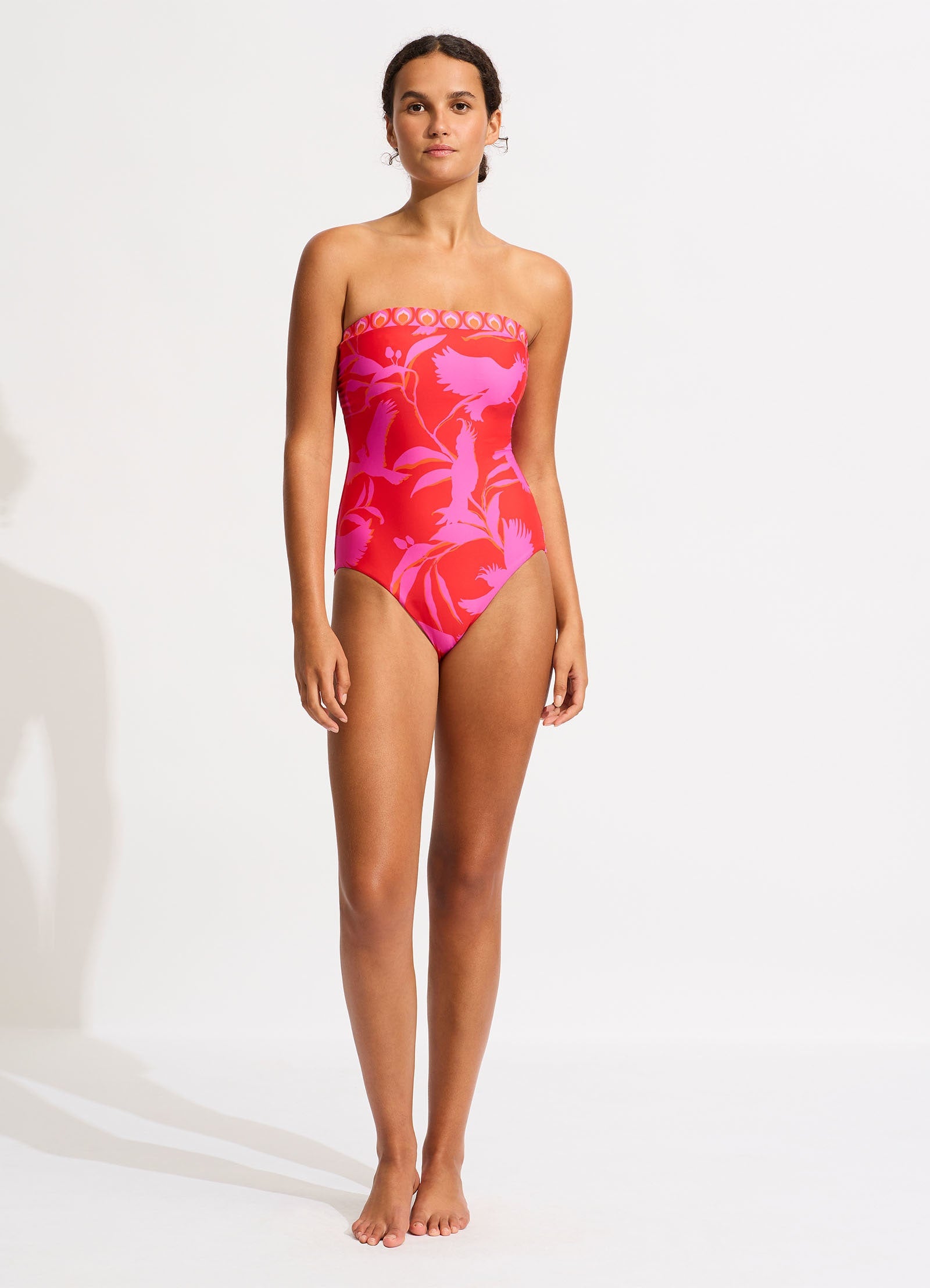 Birds Of Paradise DD Bandeau One Piece - Chilli Red – Seafolly