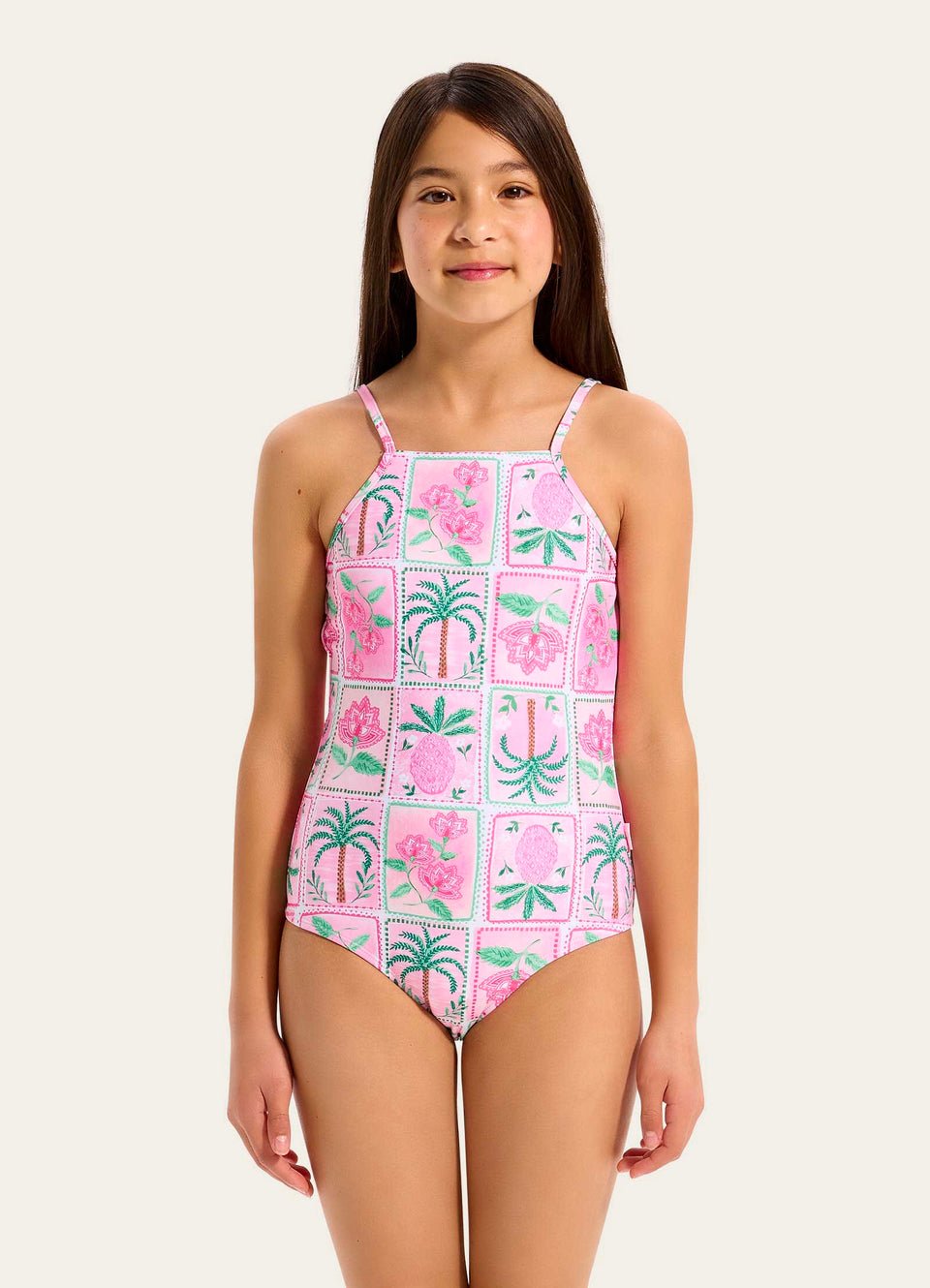 Maillot De Bain Une Pièce Malibu Dreamgirl – Fille, Taille 12, Floral Multicolore, Occasion