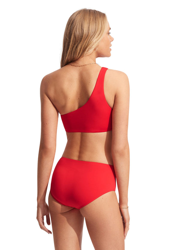 Seafolly Collective One Shoulder Top - Chilli Red