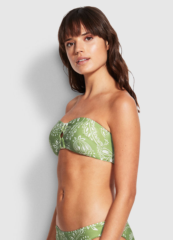 Bandeau Bikini Top - Green Tea