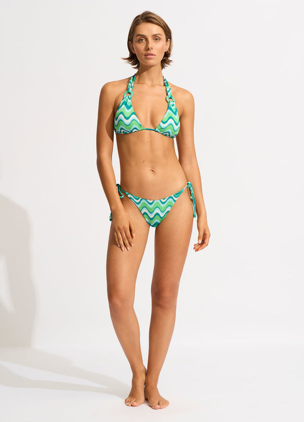 Neue Wave Slide Triangle Bikini Top - Jade