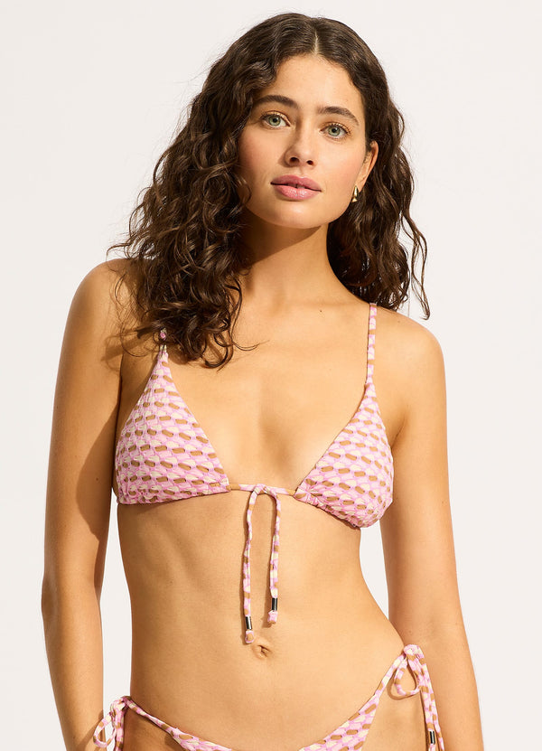 Mala Slide Triangle Bikini Top - Blossom
