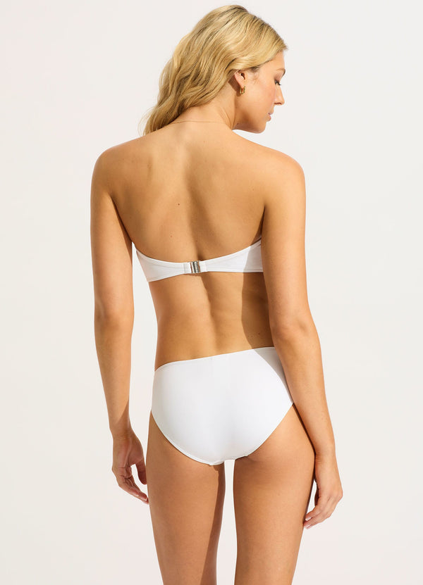 Seafolly Collective Twist Bandeau Bikini Top - White