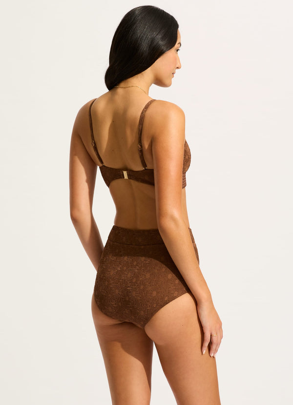 Marloe High Waisted Bikini Bottom - Tiramisu