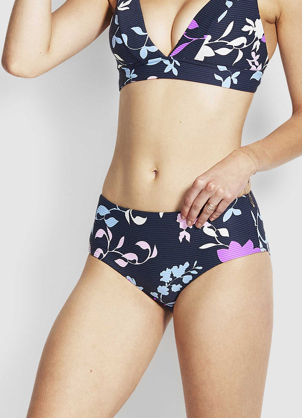 Florence Wide Side Retro Bikini Bottom - Indigo