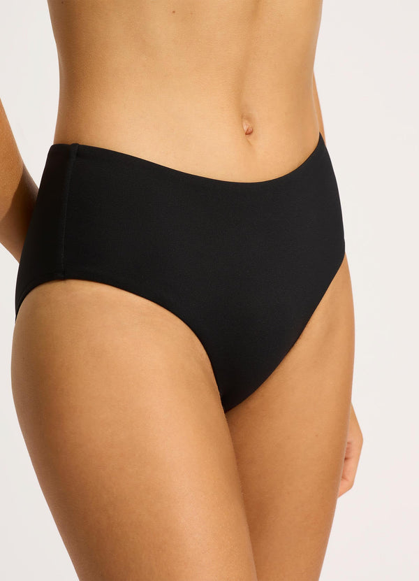 Seafolly Collective Wide Side Retro - Black