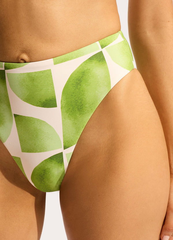 Sunray High Rise Bikini Bottom - Sage