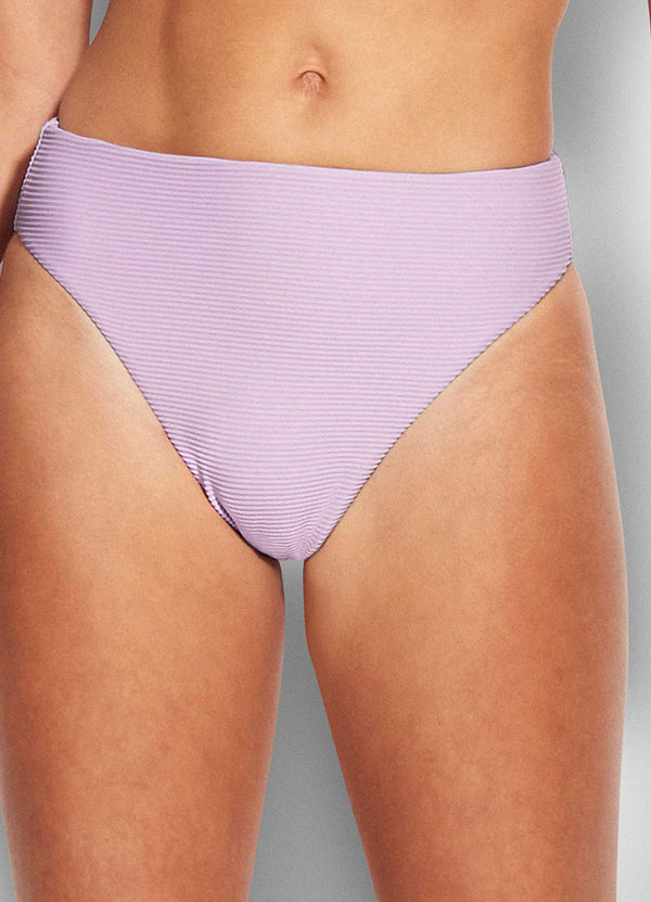 Essentials High Rise Bikini Bottom - Lilac