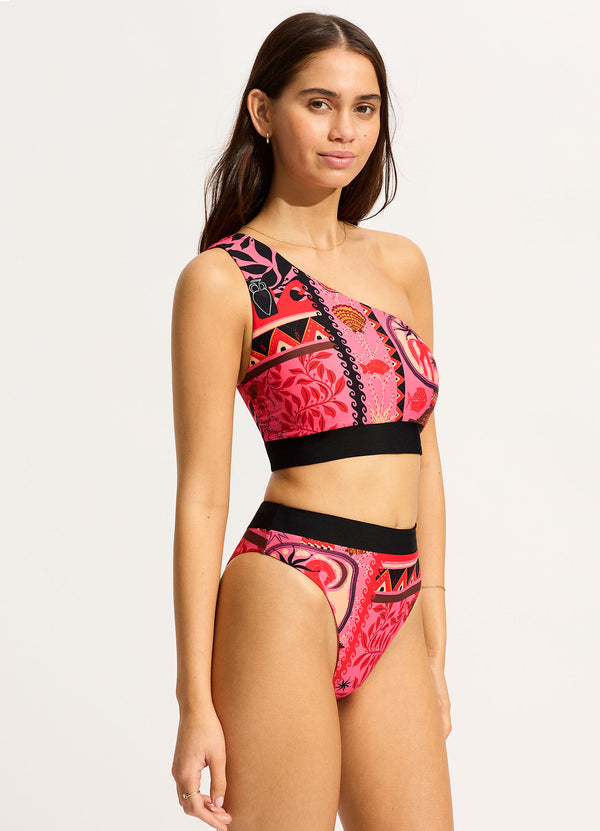 Atlantis High Rise Bikini Bottom - Paradise Pink