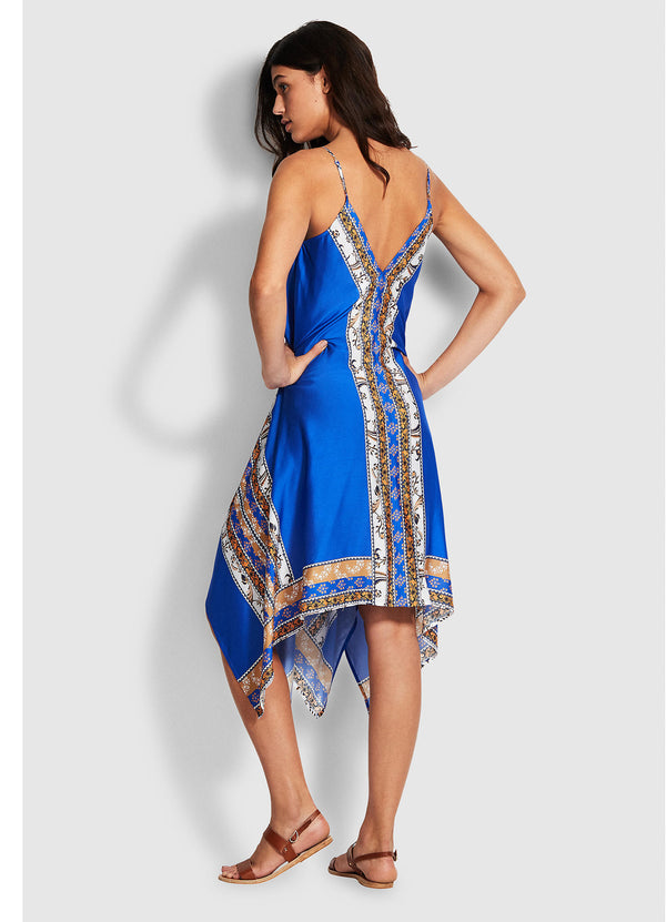 El Dorado Scarf Dress - Cobalt Blue