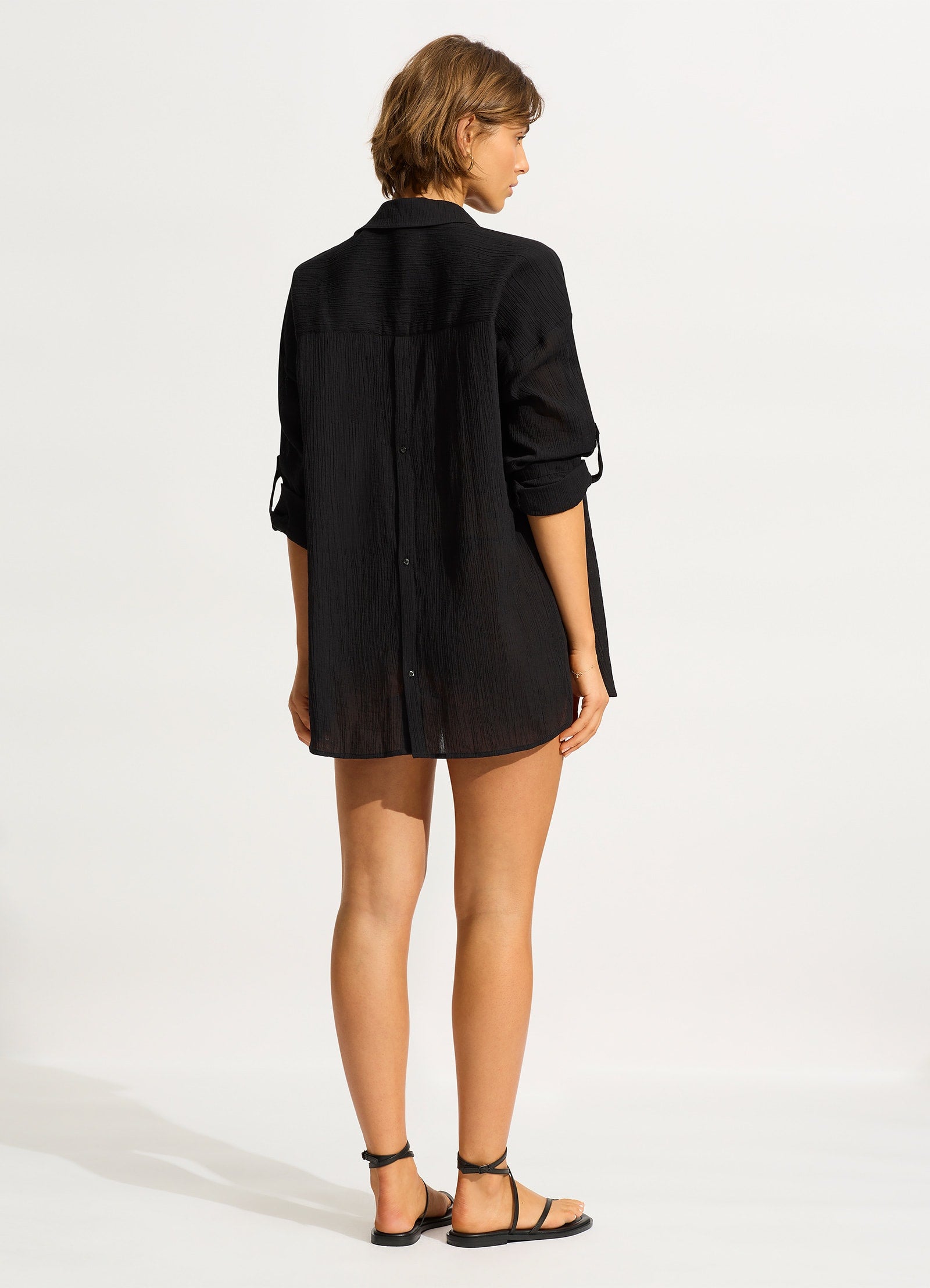 Black beach cheap shirt dress