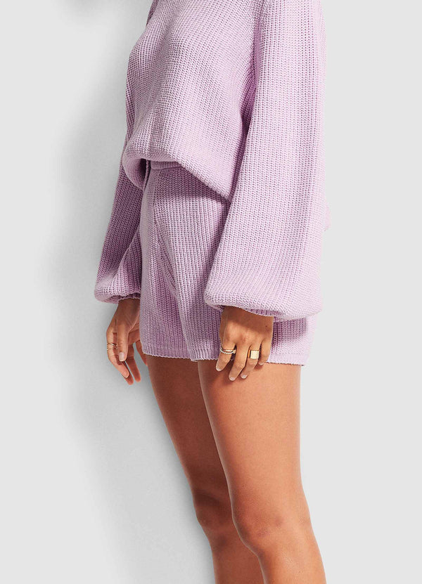 North Coast Knit Short - Lilac
