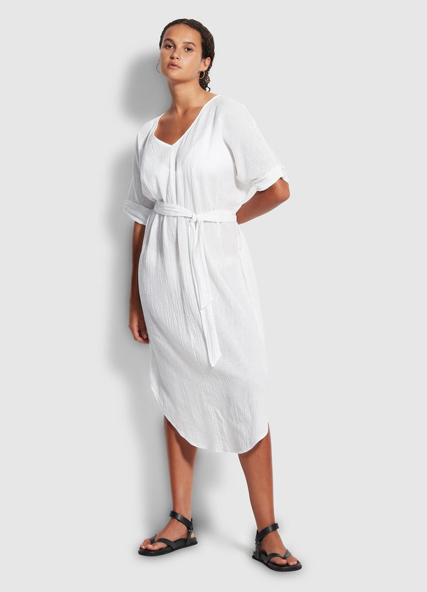 Sandy Midi Kaftan  - White