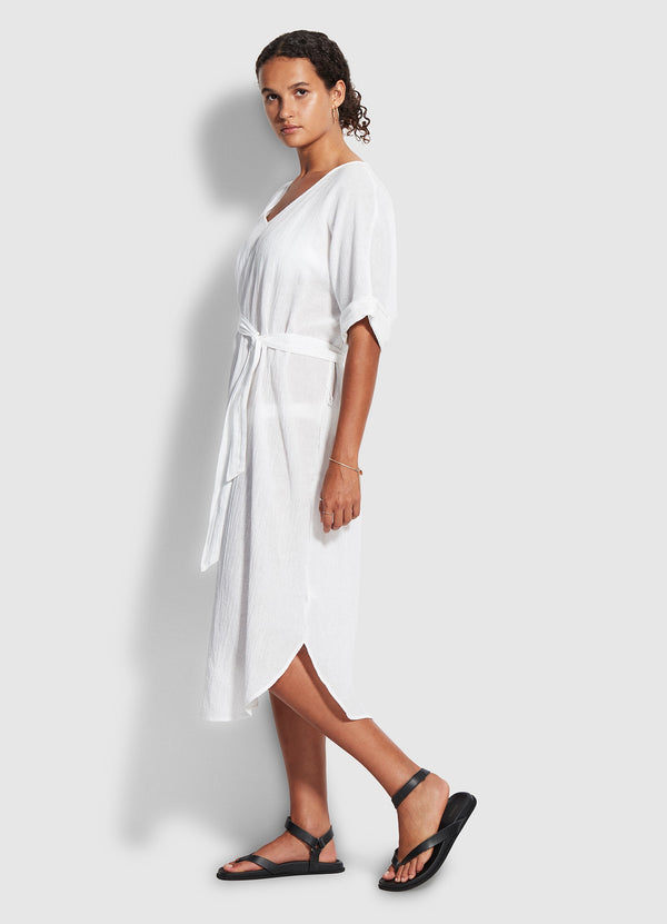 Sandy Midi Kaftan  - White