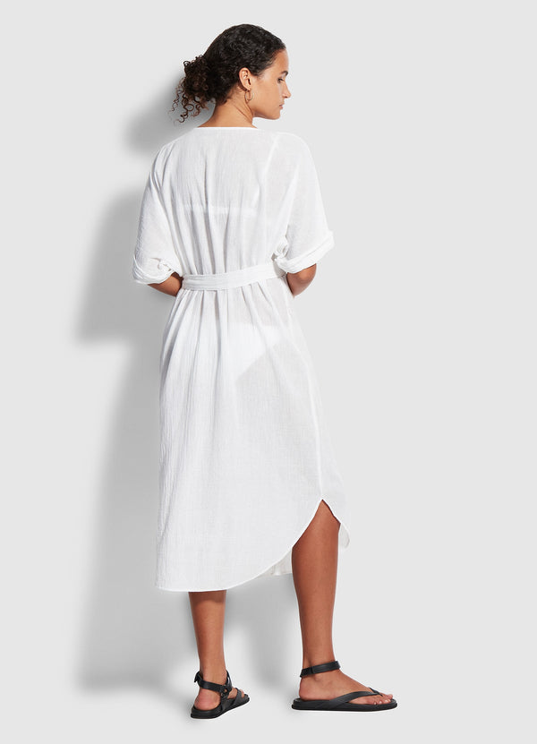 Sandy Midi Kaftan  - White