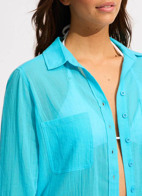 Breeze Beach Shirt - Atoll Blue