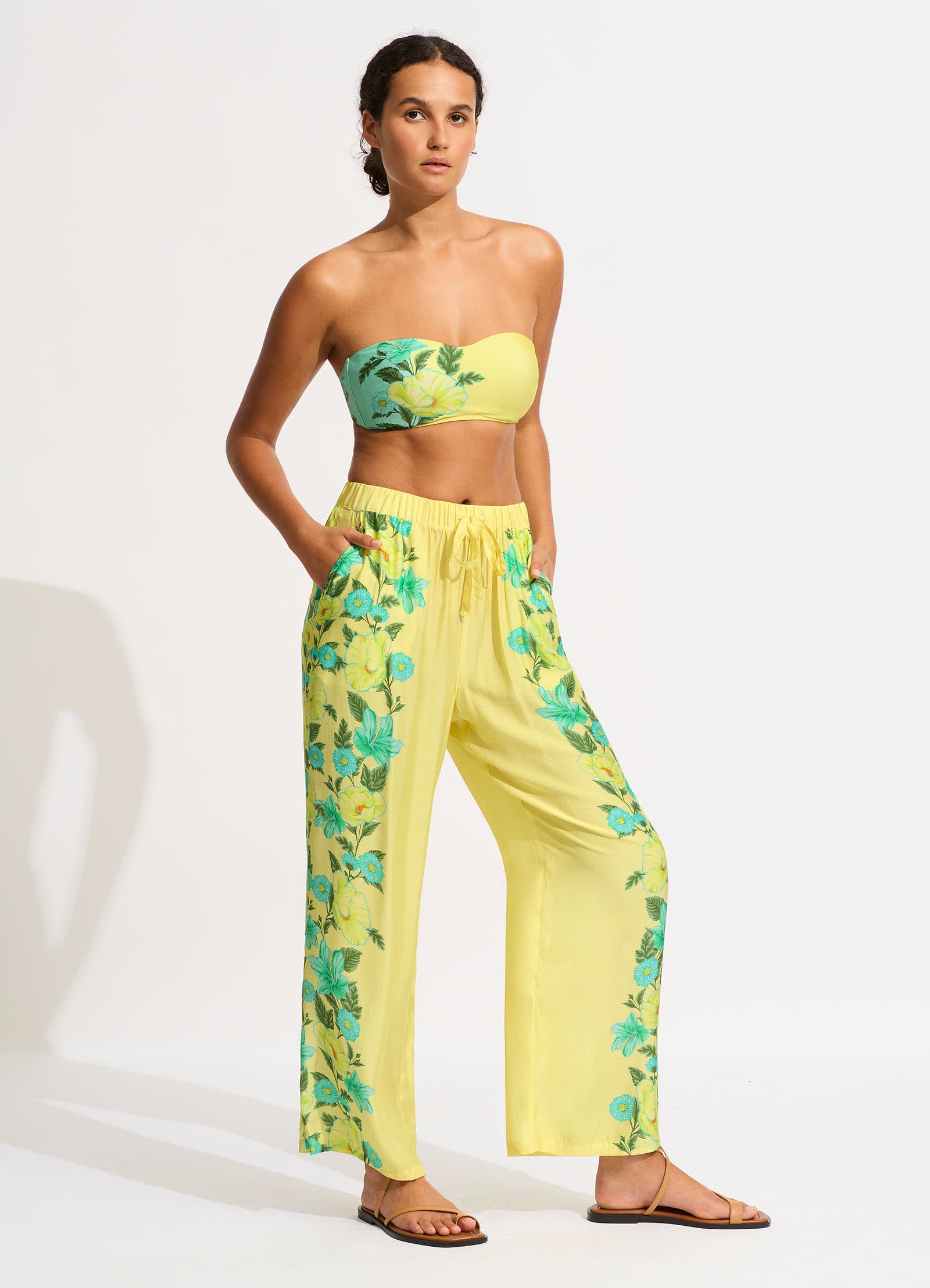 Party wide leg outlet trousers