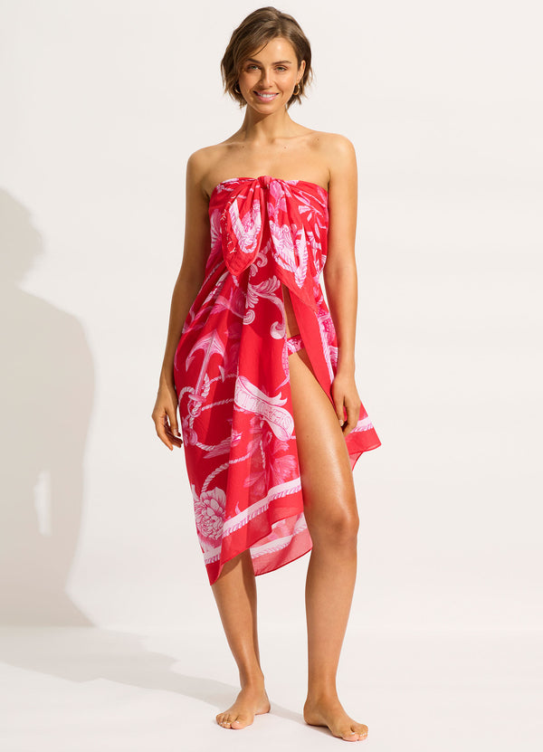 Ahoy Sarong - Chilli Red