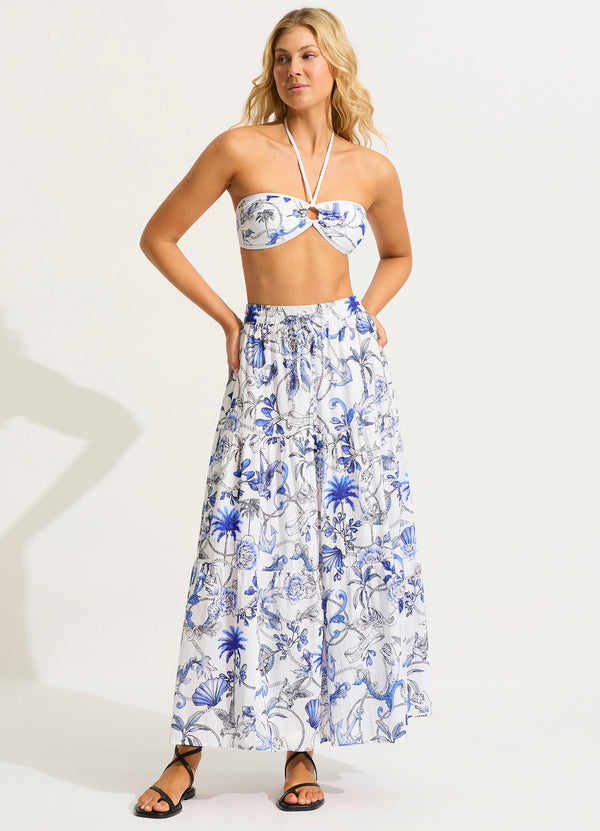 Ahoy Maxi Skirt - White