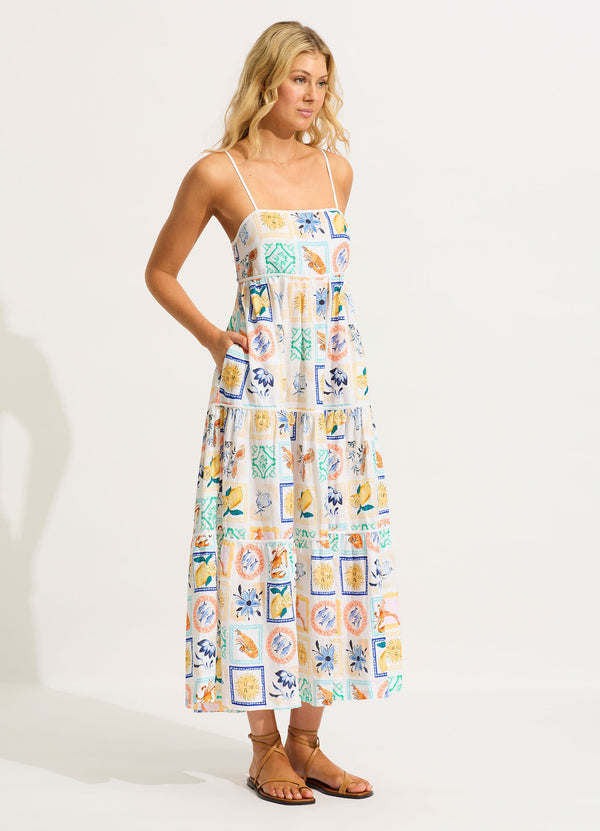 Wish You Were Here Midi Dress - Atoll Blue