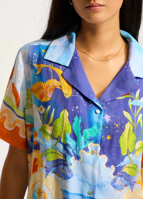 Aquarius Short Sleeve Shirt - Turquoise