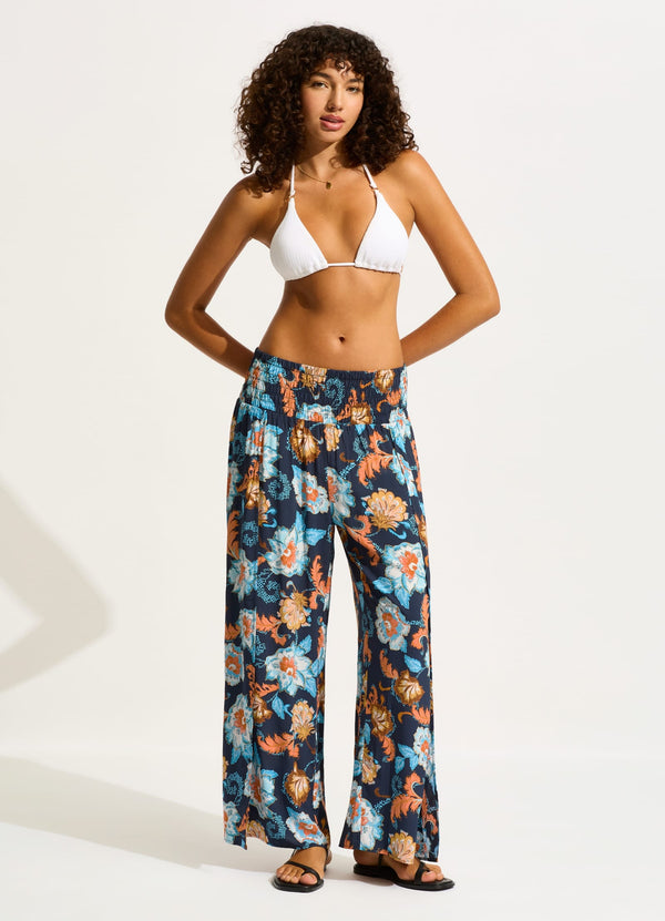 Spring Festival Shirring Pant - True Navy