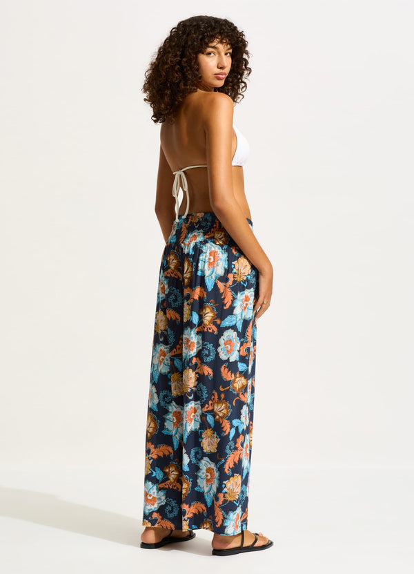 Spring Festival Shirring Pant - True Navy