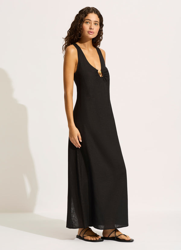 Palermo Keyhole Front Maxi Dress - Black