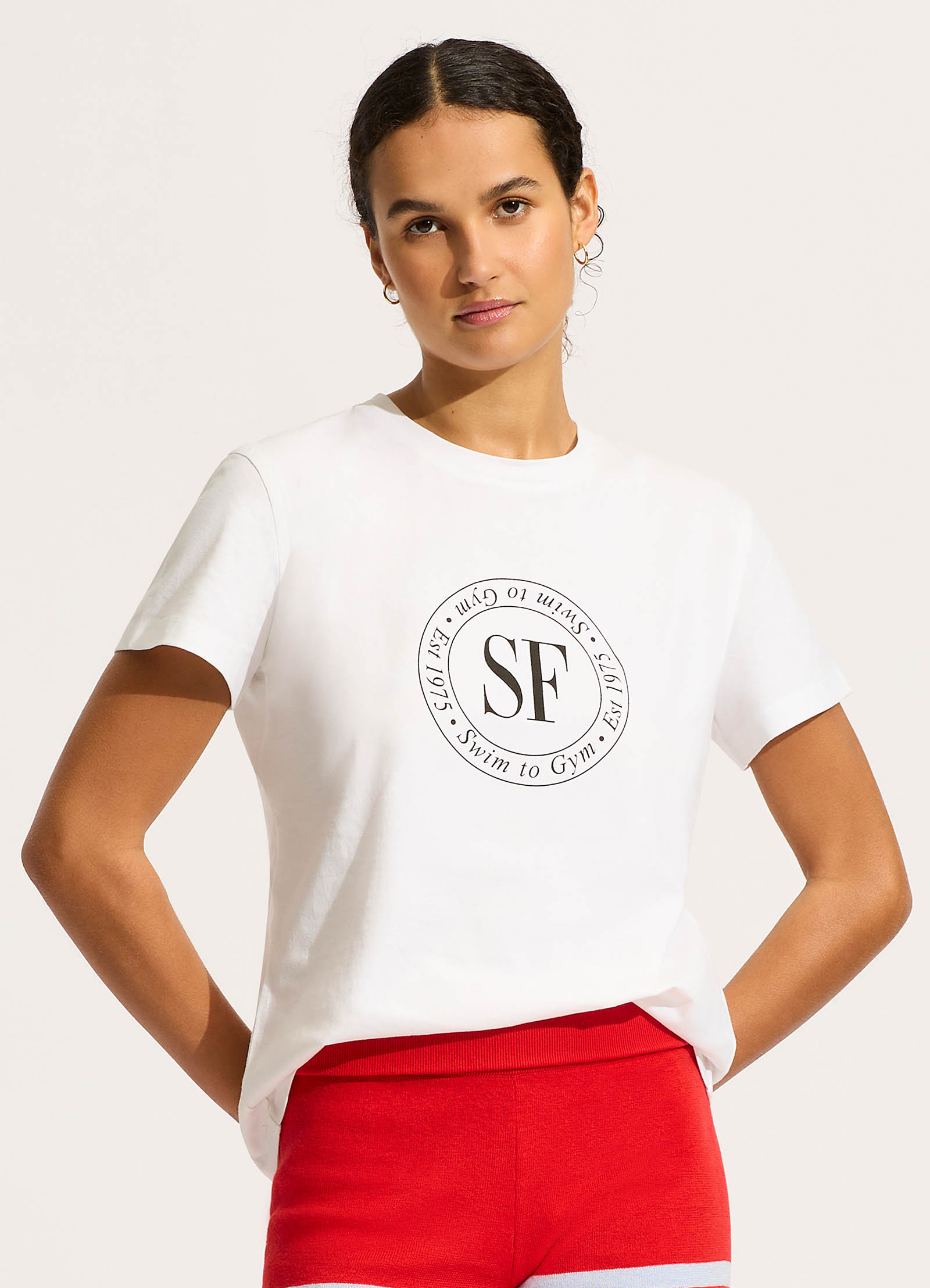 トップス SEA Sulfer Heritage S/S Tee / WHITE Heritage T-Shirt - White – Seafolly United Kingdom