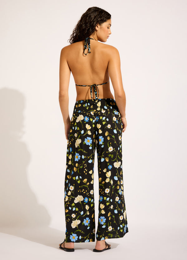 Modern Romance Shirred Waist Wrap Pant