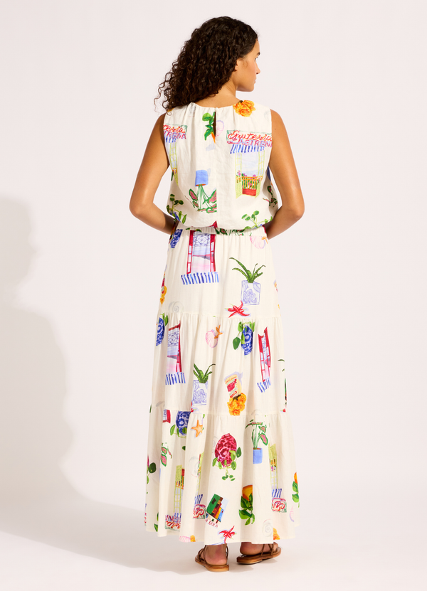 La Boca Tiered Maxi Skirt
