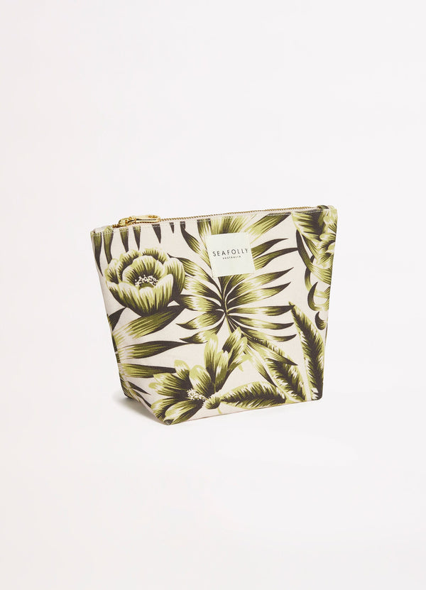 Island In The Sun Canvas Pouch - Avocado