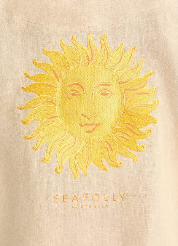 Wish You Were Here Embroidered Robe - Soleil