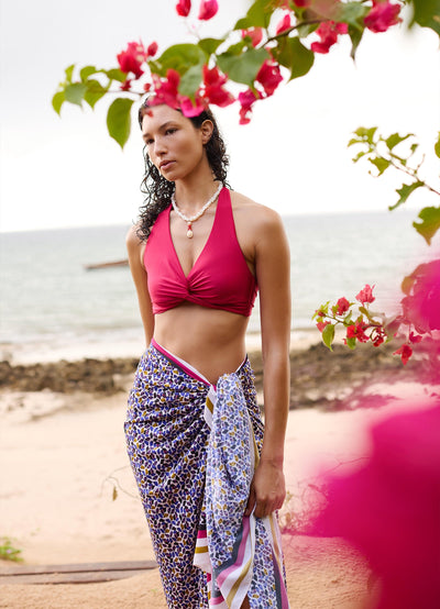 Shine Twist Front Bikini Top
