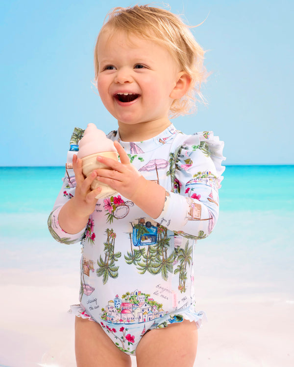 Secret Vacation Frill Sunsuit - Secret Vacay