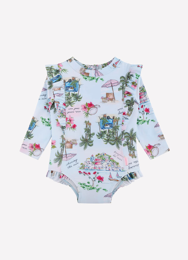 Secret Vacation Frill Sunsuit - Secret Vacay