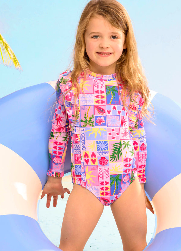 Rainbow Beach Frill Sunsuit -