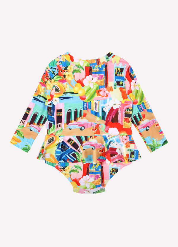 Cuba Flounce Sunsuit - Cuba