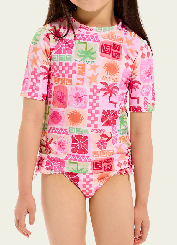 Summer Paradise Ruched Tie Rash Set