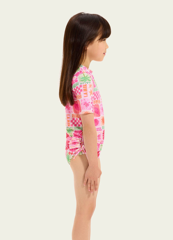Summer Paradise Ruched Tie Rash Set