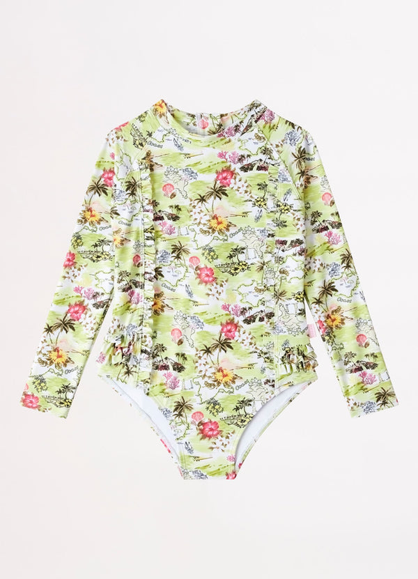Girls Coast To Coast Paddlesuit  - Lime Coast