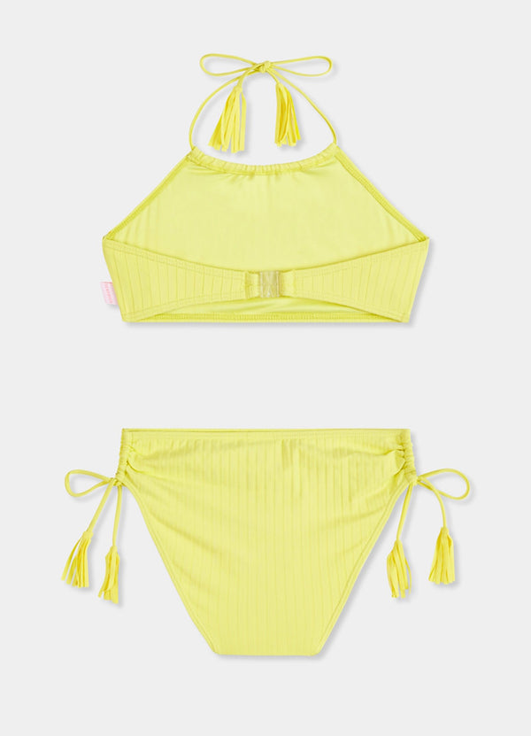 Summer Essential Girls Tasselled Bikini - Lime Light