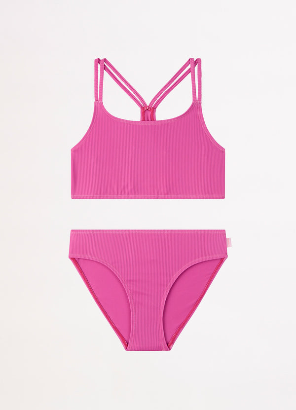 Essential Girls Multi Strap Bikini - Pink