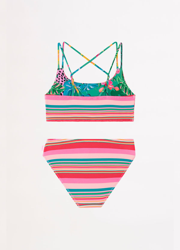 Amazon Girls Reversible Bikini - Green
