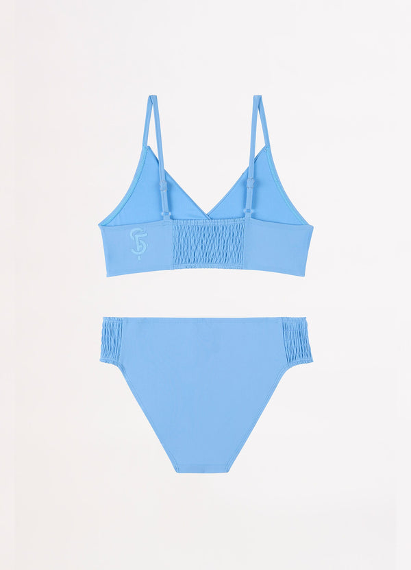 Essentials Girls Shirred Bikini - Deep Water